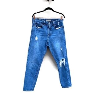 Levi’s Premium Wedgie Distressed High Rise Denim Jeans 30